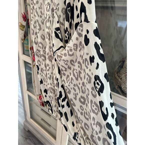 Alembika Women's Cheetah Floral Print Cat Wonderful Dress Multicolor Size 6 - Picture 10 of 13